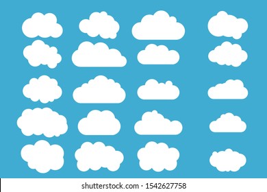 Set of Cloud Icons vector illustration