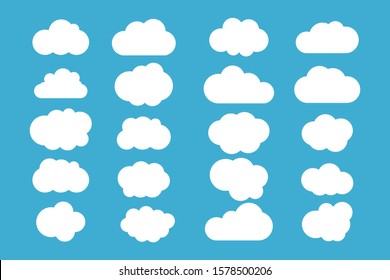 Set of Cloud Icons vector illustration