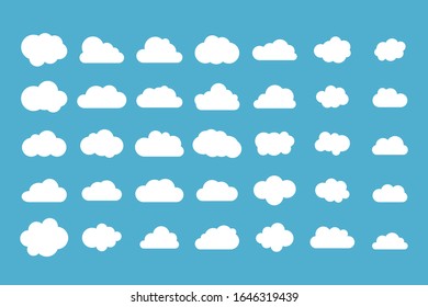 Set of Cloud Icons vector illustration