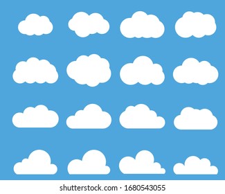 Set of Cloud Icons vector illustration