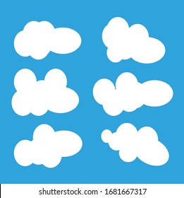Conjunto de ilustraciones vectoriales de iconos de nube