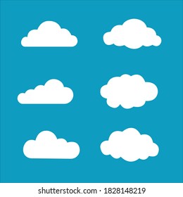 Set of Cloud Icons vector illustration
