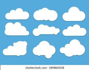 Set of Cloud Icons vector illustration