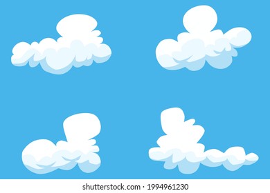 Set of Cloud Icons vector illustration