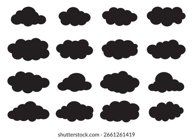 Conjunto de iconos de la nube Ilustración vectorial.