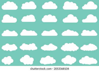 Set of Cloud Icons vector illustration.EPS10 file.Web And network.