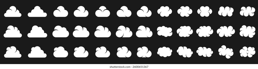 set of cloud logo design inspiration. cloud logos icon template vector set.