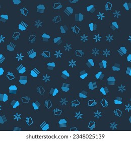 Ponga a Cloud con lluvia, , Snowflake y Niebla y nube en un patrón sin fisuras. Vector