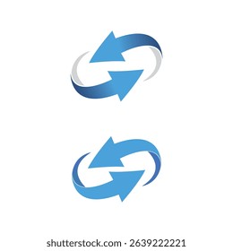 Set of cloud sync icon vector connecting arrows in a circular shape clean closeup for icon or logo