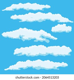 Set cloud vector collection graphic 