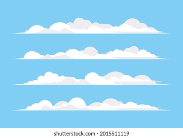 Set of cloud vector illustration