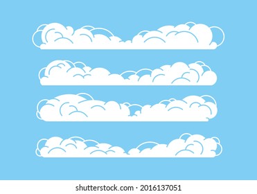 Set of cloud vector illustration