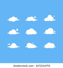 Set of cloud vector.flat design.EPS10.