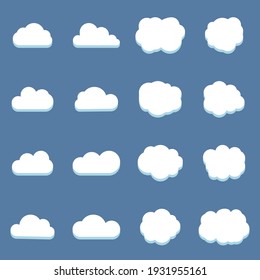 Set of clouds in the blue sky