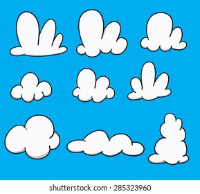 Set of clouds in blue sky