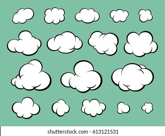 A set of clouds for comics vector illustration