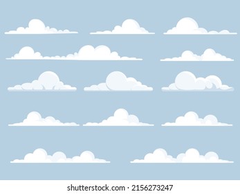 conjunto de iconos de nubes, nubes de dibujos animados.conjunto de iconos de nubes, nubes de dibujos animados.