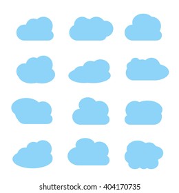 
Set of clouds icons. Vector