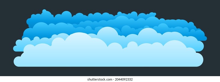 Set Of Clouds Illustration For Wide Background