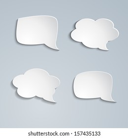 set of clouds for thought paper curved volume