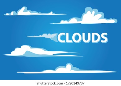 Set of clouds and tittle