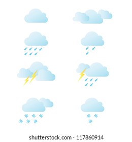 Set of clouds, vector illustration