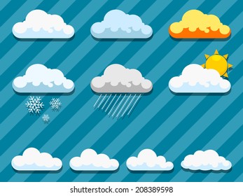 Set of clouds vector illustration