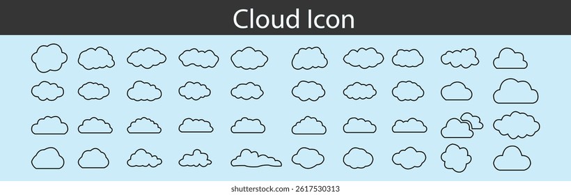 Set of clouds. Clouds Weather Icon