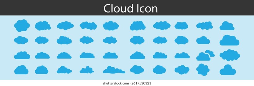 Set of clouds. Clouds Weather Icon
