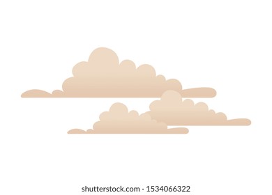 set clouds weather isolated icon vector illustration design