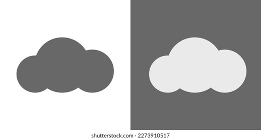 Set of clouds in white and gray color vector.