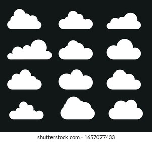 Set of cloudy icons. A cloudy symbol for your website design, logo, application, user interface. Vector illustration