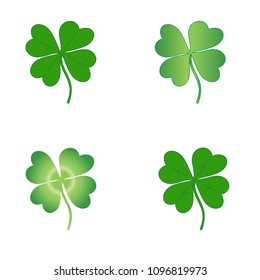 Shamrock Vector Icon On White Background Stock Vector (Royalty Free ...