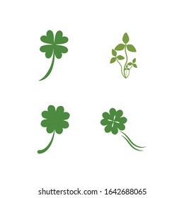 Set Clover icon Vector Illustration design Logo template