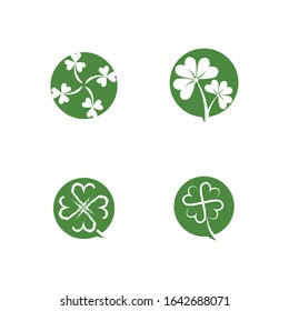 Set Clover icon Vector Illustration design Logo template