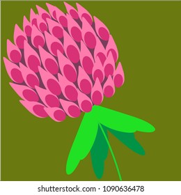 a set of clover leaves, a symbol of luck, a clover flower, St. Patrick's Day, a flat design, a vector image