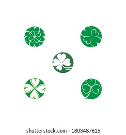 Set Clover Logo Template vector symbol nature