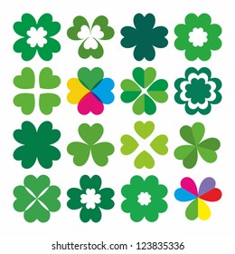 Set of clover for Saint Patrick's Day