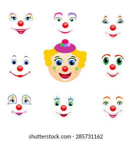 Set clown face