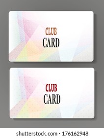 Set of club cards
