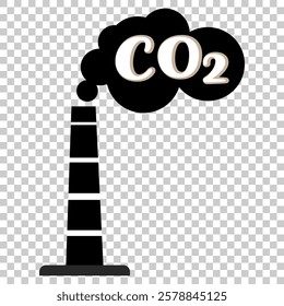 Set of co2 emission vector icons. Cloud with carbon dioxide. Reduce pollution air. Reduction Cloud co2 symbol with down arrow vector outline icon set. Reduce carbon dioxide sign concept illustration. 