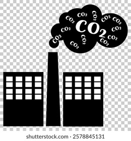 Set of co2 emission vector icons. Cloud with carbon dioxide. Reduce pollution air. Reduction Cloud co2 symbol with down arrow vector outline icon set. Reduce carbon dioxide sign concept illustration. 