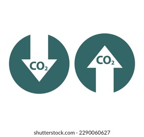 Set of CO2 reduce cloud icon, clean global emission, environment eco design symbol vector illustration .