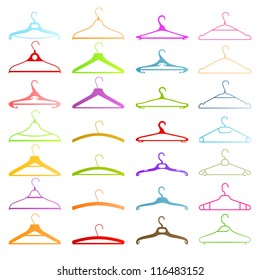 Set of coat hangers set background vector