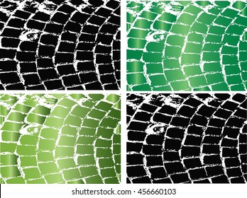 Set of Cobblestone paving texture