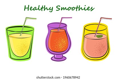 A set of cocktails for a healthy diet