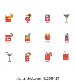 Set Of Cocktails Icon
