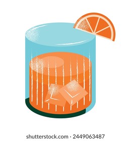 Set of cocktails. An illustration of classical drinks in different types of glasses. Vector illustration of summer cocktails isolated on background. Popular cocktails for design menu, posters