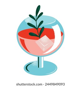 Set of cocktails. An illustration of classical drinks in different types of glasses. Vector illustration of summer cocktails isolated on background. Popular cocktails for design menu, posters