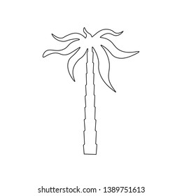 Set of Coconut Tree Vector Icon. Sign. Art logo design.